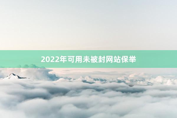 2022年可用未被封网站保举