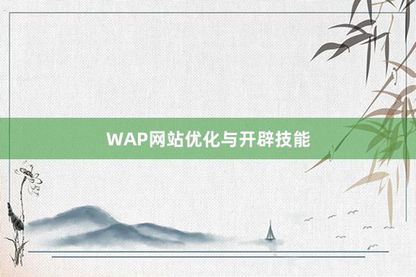 WAP网站优化与开辟技能